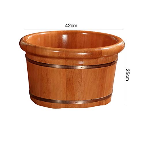 Tina de pie de madera para pedicure y spa miniatura 2