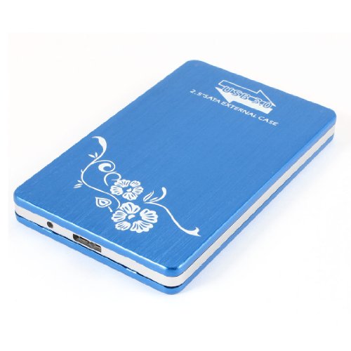 Caja externa para disco duro 2.5" USB 3.0 aluminio azul miniatura 1