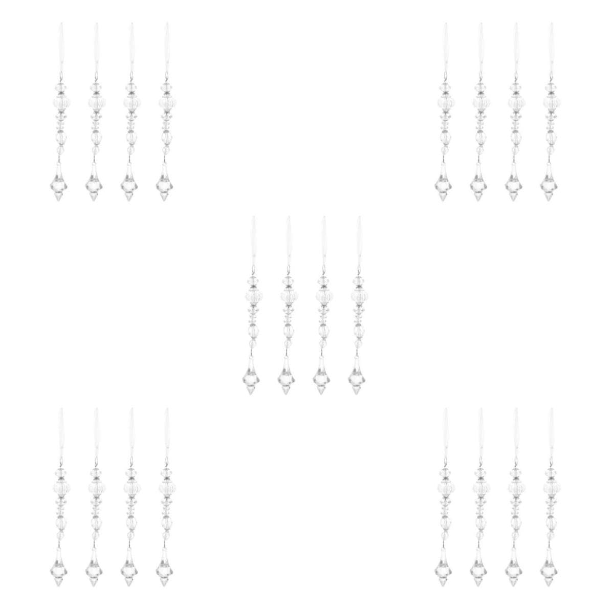 TOYANDONA 20 Stück Weihnachtsbaumschmuck Tropfen aus Acryl, Transparent, | Hängende Kristallornamente, Leicht und Bruchsicher, für Festpartys und Innenräume, Sorgfältig Gefertigt