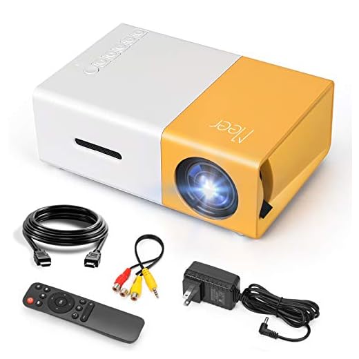 Mini Projector, Meer Portable Pico Full Color LED LCD Video Projector for Children Present, Video TV Movie, Party Game, Outdoor Entertainment with HDMI USB AV Interfaces and Remote Control