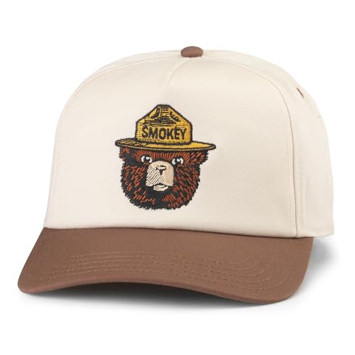 Image of AMERICAN NEEDLE Smokey The Bear Patch Unisex Adjustable Snapback Baseball Hat