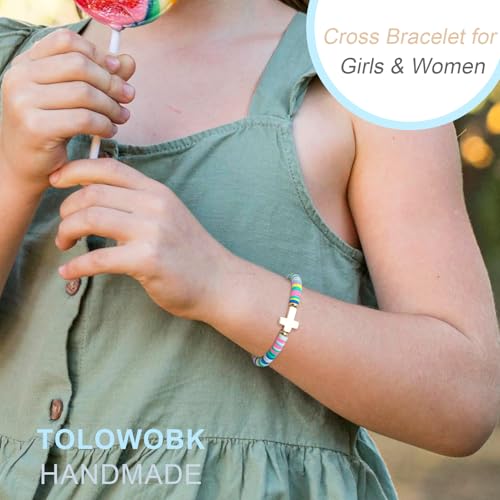 Christian Gifts Cross Bracelet for Girls, Teens, Women Religious Jewelry Christmas Stocking Stuffers Teenage Girl Birthday Gift Ideas Communion Baptism Confirmation Gifts for Teen Girls4