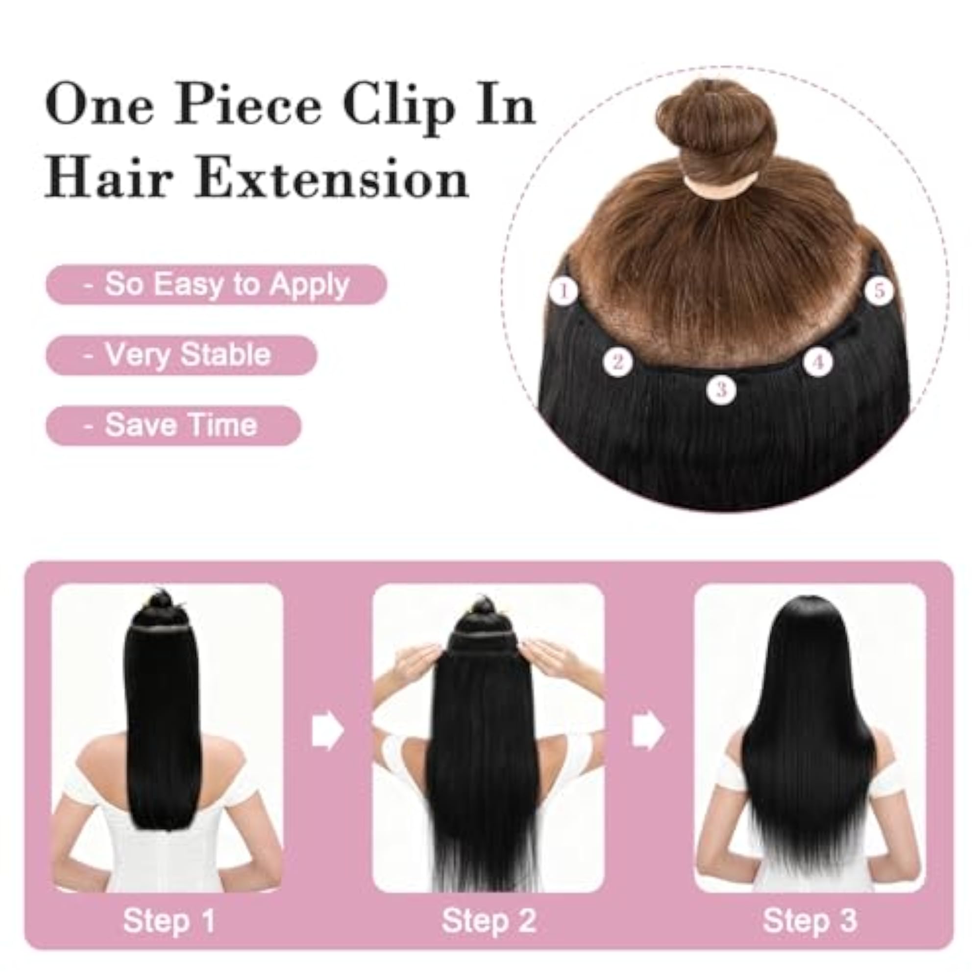 Dip Dye Clip-in Hair Extensions, Ombre Style