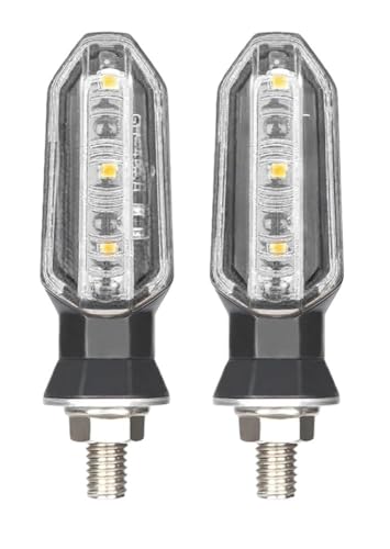 Luz indicadora moto de 8 mm ámbar para rutas nocturnas de forma segura
