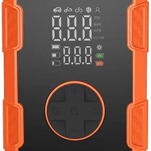 Unidad de inflado portátil con pantalla LCD para neumáticos y balones 4