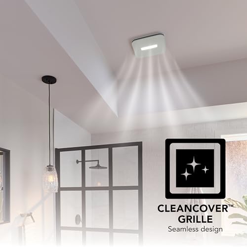 Image of Broan-NuTone AE80LK Ventilation with LED CleanCover and Roomside Installation, ENERGY STAR Certified, 80 CFM, 0.7 Sones, White