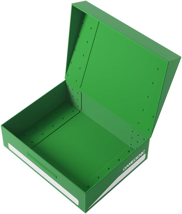 Gamegenic Token Holder | Protect and Store Game Tokens | Durable Storage Box for Tokens, Dice, Cards and other Game Accessories | Compatible with Board Games, LCG and TCGs | Green Color | Made