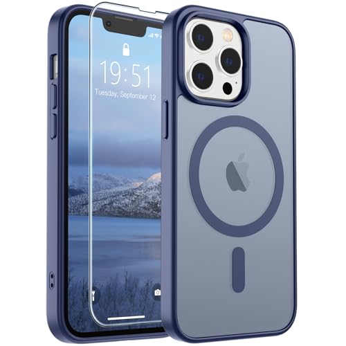 Image of SUPFINE Magnetic for iPhone 13 Pro Case (Compatible with MagSafe) (Military Grade Drop Protection) Slim Translucent Matte Shockproof with Anti-Fingerprint Phone Case,Lavender Gray