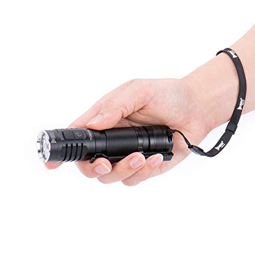 TO5OR 2800 Lumen LED Taschenlampe Hoher CRI, Multifunktionaler Doppelseitenschalter, Wiederaufladbare Wasserdichte IP68 Taschenlampen mit Power