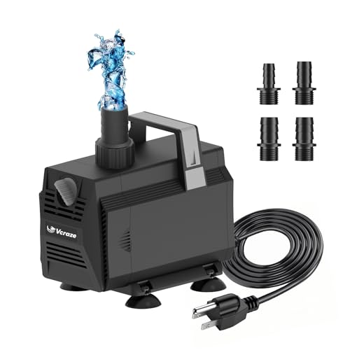 VCRAZE 600GPH Submersible Water Pump 35W with Flow Control