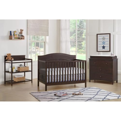 Image of Oxford Baby Nolan 4-in-1 Convertible Baby Crib, Espresso Brown, GreenGuard Gold Certified