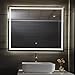 Produktbild Aquamarin® LED Badspiegel - 120 x 70 cm, Beschlagfrei, Dimmbar, EEK A++, Energiesparend, mit Speicherfunktion - Badezimmerspiegel, LED Spiegel, Lichtspiegel, Wandspiegel für Bad