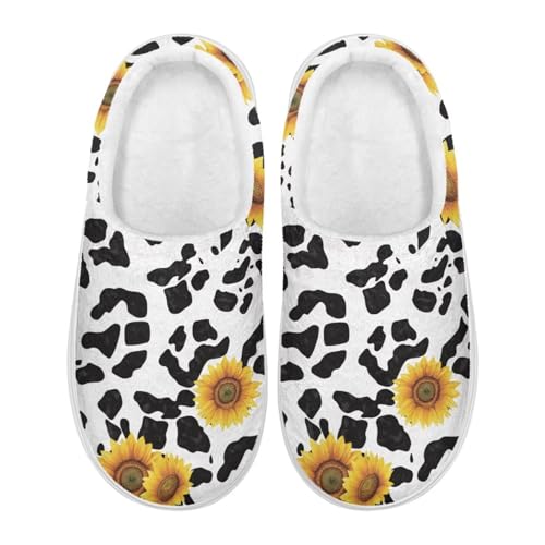 UNICEU Leopard Slippers Women Soft Comfortable Non-slip Slipper Anti-Skid Sole Cozy Fluffy Warm Bedroom House Shoes2