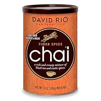 David Rio Tiger Spice Chai Original I Chai Latte Pulver Gewürztee für heiße & kalte Milchgetränke I mit echtem Zutaten