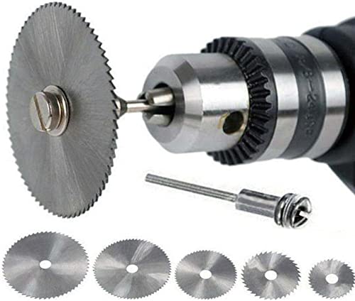 Image of DIY Crafts Cutting-Blades, HSS Rotary Saw Blades Blade Disc Saw Carving Buffing Grinder Replacement Mandrel Set Mini Circular Cutter Rotary Tool Cutting Blades (Cutting-Blades, Pack of 1 Sets)