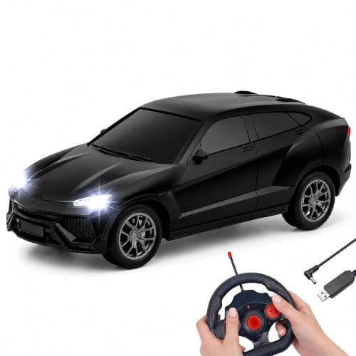 Image of Gooyo GY-448JM Rechargeable Remote Control Car Toy | Black Color, Power Source: Lithium Rechargeable Battery for Car (Included) & 2xAA Battery for Remote Controller (Not Included)