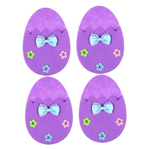iplusmile 4 Bolsas Para Cubiertos De Pascua Porta Cubiertos Navideños Fundas Para Cubiertos Bolsas Para Cubiertos Bolsas Para Tenedores De Pascua Fieltro Morado