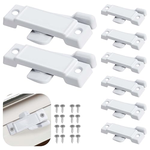 Nkiy Quen 8 Pcs F2590 Windows Replacement Sash Lock-2-1/4'' Mounting Hole Centers Sash Lock with...