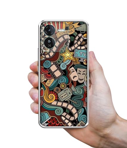 Image of Movies Printed Silicon Soft TPU Back Case Cover for iQOO Z9 5G, Multicolor