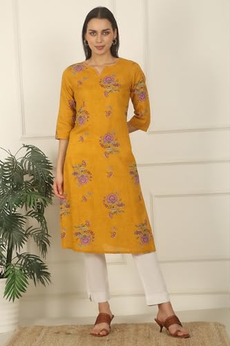 Image of W for Woman Swiss Dot Textured Cotton Straight Kurta