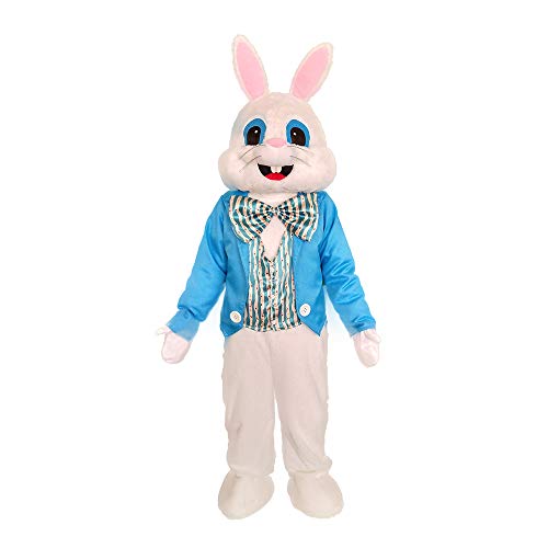 MatGui Costume de lapin de Pâques - Mascotte - Taille adulte - Bleu