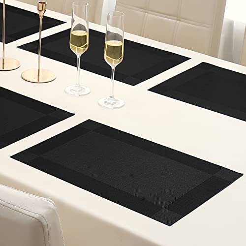 Image of HOKIPO PVC Washable Set of 6 Placemats for Dining Table - 45x30 cm (AR3041)