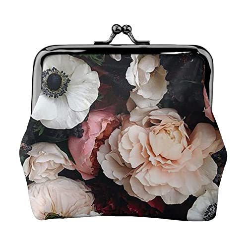 Coin Purse Flower Pattern For Women Men Wallet Bag Change Pouch Small Size With Kiss-Lock Clasp Closure Buckle Wallet #TOP1