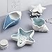 Linfye Starfish Jewelry Dish Tray - Ceramic Ring and Trinket Holder - Ocean Style Table Decoration for Earrings and Candy Storage