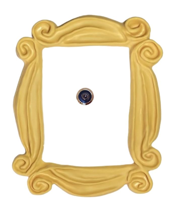 CORNICE da inserire nello spioncino della porta d'ingresso e adesivo che simula lo spioncino. Best friends present. Natale
