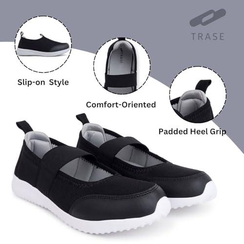 Image of TRASE Ballet Flats for Women | Stylish Slip On Bellies with Soft Memory Foam Insole | Comfortable Footwear for Office & Casual Use