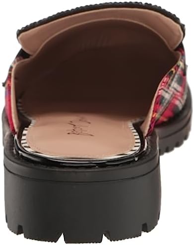 Betsey Johnson Women's Ronin Mule, Red Plaid Multi, 8.5 | Image 2