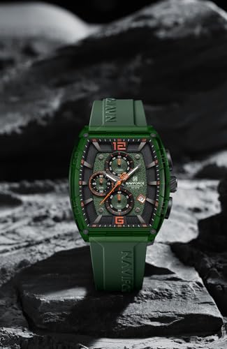 Image of NAVIFORCE NF6101 Multifunctional Chronograph dial with Silicon Strap Analog Watch