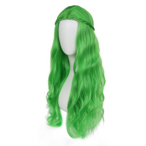 Image of Adequate Synthetic Long Wavy Hippie Princess Wig, Sage Green