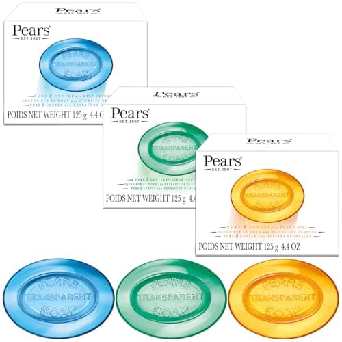 Pears Soap, Pure & Gentle Glycerin Soap Variety 3-Pack –