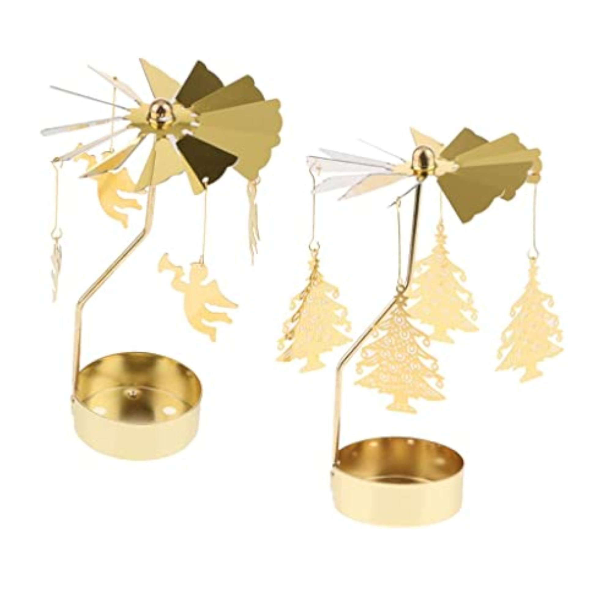 Christmas Decor Rotating Candle Tea Light Holder