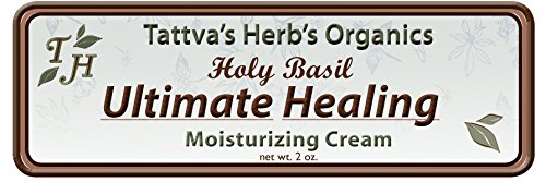 Tattva's Herbs Holy Basil Healing Cream, Body and Face Moisturizer for Dry Skin, Skin Healing Cream, Face Moisturizer for Women and Men, Moisturizing Cream, 2oz, 25 Years of Premium Service