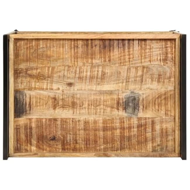 Vintage Kitchen Trolley with Solid Mango Wood, Ample Storage Space and 360¡ã Swivel Wheels for Easy Movement in Kitchen, Living Room, or Bathroom-crjoXmY4