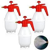 Maxcheck 3 Pcs 0.2 Gallon Pump Spray Bottle Handheld Garden Pump Sprayer 27 oz Manual Garden Sprayer Pressure Sprayer with Adjustable Brass Nozzle for Plants and Other Cleaning Solutions 0.8 L(Red)