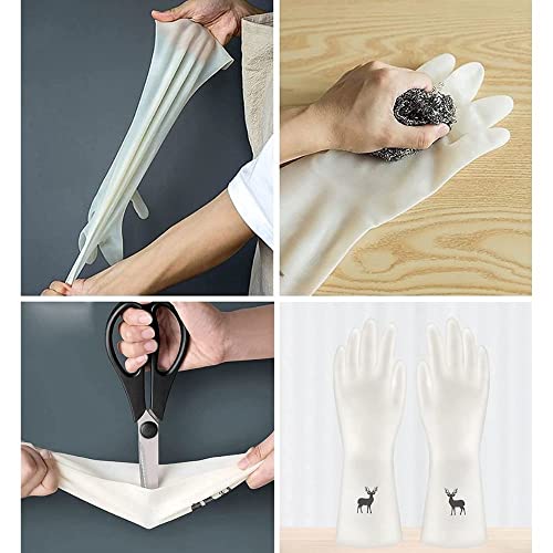 Image of karomouj Kma394 Cleaning Gloves | Reusable Rubber Gloves For Kitchen Dishwashing Cleaning Non-Slip Laundry Gardening Household Gloves (Multicolor,Pack of 1 Pair)