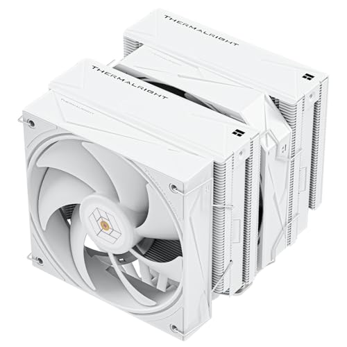 Thermalright Royal Pretor 130 White CPU Cooler, Heatsink CPU Cooling, TL-H12W-X28 and TL-HD13W-X28 Fan, Compatible with Intel...