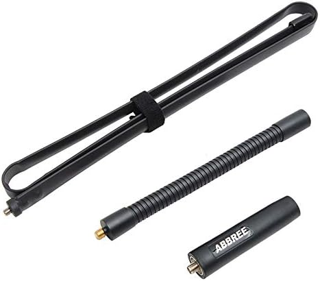 ABBREE 48.8-Inch Gooseneck Tactical/Foldable Antenna Dual Band 144/430Mhz 2M/70CM SMA-Female for Baofeng UV-5R UV-82 BF-F8HP GT-3TP Series Ham Two Way Radio