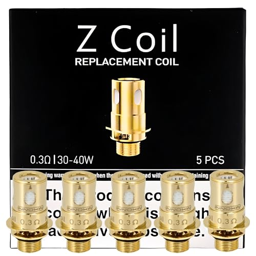 INNOKIN Zenith Z Coils for Zlide Tank Go Z Zenith Tank 2 Zenith d22 Zenith Pro Coolfire Z50 Zlide Kit Coolfire Z60 kit Adept Zlide Kit Kroma Z Kit - 5 Pack - No Nicotine (0.3ohm | 30-40W)