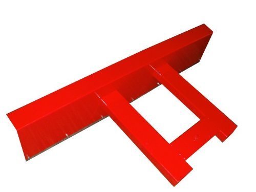 Schneepflug Räumschild Schneeschild Schneeschieber für Gabelstapler 90° gekantet Farbe Rot 150 x 40 cm