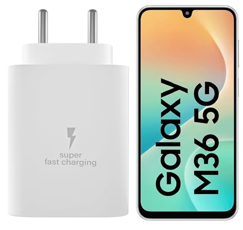 Image of 25W C-Type Super Fast Adapter Compatible With Samsung Galaxy M36 5G Super Fast Charger Adapter For A05 /S23 /S23 Fe /S22 /S21 /21 Fe /A06 /M16 /M35 /A16 /M06 /M05 /A56, A55 /S24 Fe /A16 /A36 5G, White