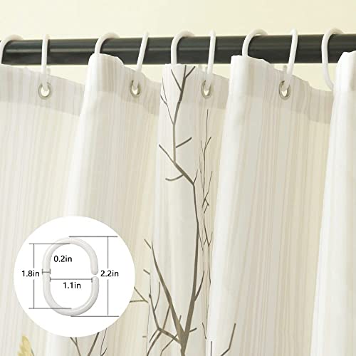 Yeele Bird Shower Curtain Beige Shower Curtain With Birds Boho Shower Curtain For Bathroom Waterproof Fabric Fallen Leaf Shower Curtains Cartoon Kids Curtain Bathroom Decor,72X72In #TOP4