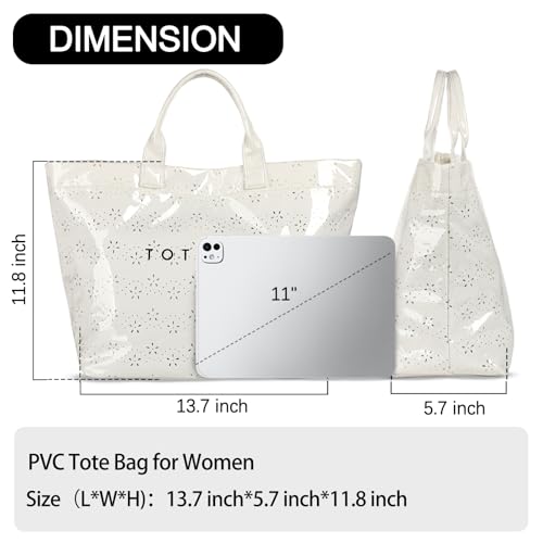 Bolso Tote de PVC para Mujer, Grande y Resistente al Agua miniatura 4