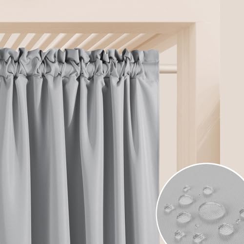 ROOM99 Garden Line - Cortina para Exteriores con Cinta fruncidora (155 x 200 cm de Ancho x Altura,...