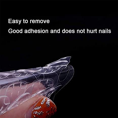 10 Sheets (240pcs) Double-Side Nail Adhesive Tabs, Kalolary Nail Glue Stickers False Nail Jelly Gel Glue Tabs Nail Glue Transparent Flexible Adhesive Fake Nails Tab for Manicure