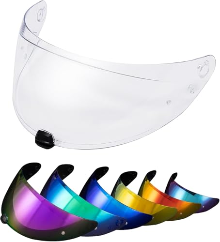 PSLER Visera de Casco para HJC i70 i10 HJ-31, Visera Tintada para Casco Motocicleta Accesorios de Repuesto(Transparente)