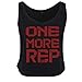 Camiseta de tirantes para mujer de Go Heavy, sin mangas, para gimnasio, fitness, con texto "One More Rep", color negro XXL